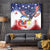 Filipino American History Month Tapestry USA Eagle and Philippines Coat of Arms Symbol with National Flag