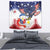 Filipino American History Month Tapestry USA Eagle and Philippines Coat of Arms Symbol with National Flag