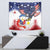 Filipino American History Month Tapestry USA Eagle and Philippines Coat of Arms Symbol with National Flag