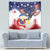 Filipino American History Month Tapestry USA Eagle and Philippines Coat of Arms Symbol with National Flag