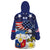 Filipino American History Month Wearable Blanket Hoodie USA Eagle and Philippines Coat of Arms Symbol with National Flag