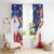 Filipino American History Month Window Curtain USA Eagle and Philippines Coat of Arms Symbol with National Flag - Wonder Print Shop