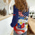 Filipino American History Month Women Casual Shirt USA Eagle and Philippines Coat of Arms Symbol with National Flag