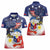 Filipino American History Month Women Polo Shirt USA Eagle and Philippines Coat of Arms Symbol with National Flag