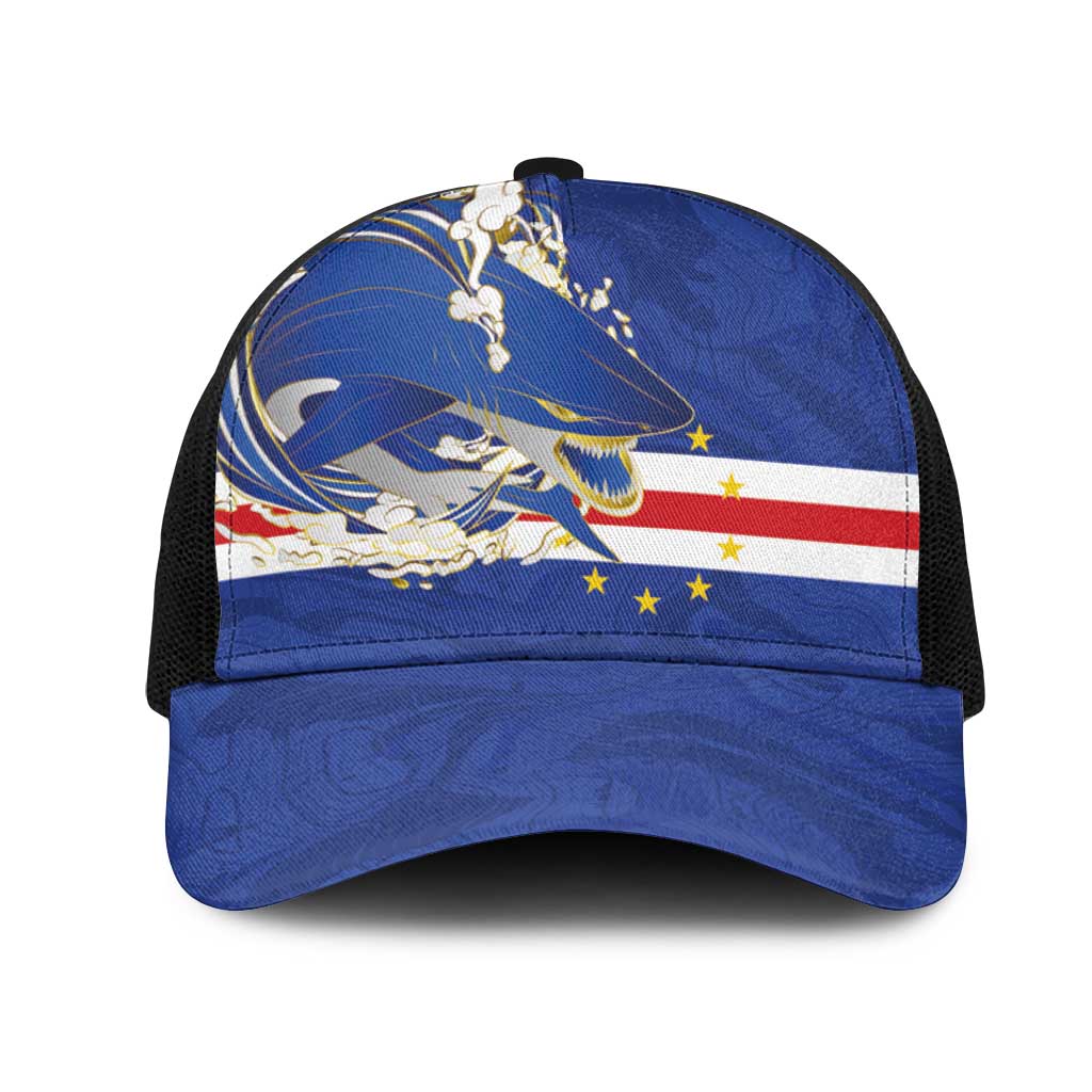 Cape Verde National Football Baseball Net Cap Glory Blue Sharks - Wonder Print Shop