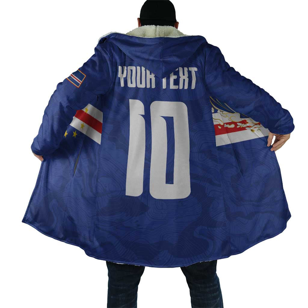 Custom Cape Verde National Football Cloak Glory Blue Sharks - Wonder Print Shop