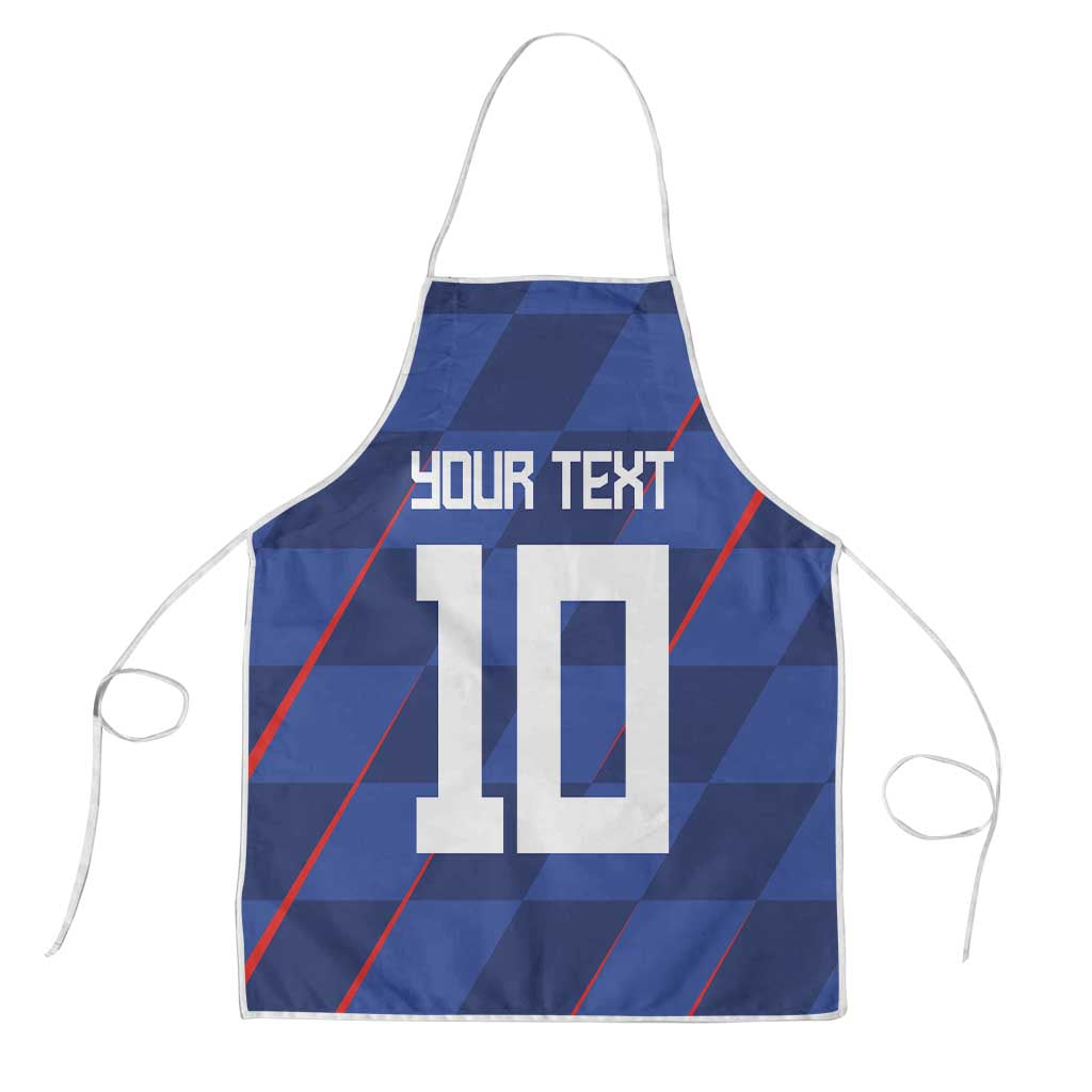 Custom Croatia National Football Apron The Checkered Blue Version - Wonder Print Shop