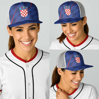 Croatia National Football Baseball Net Cap The Checkered Blue Version - Wonder Print Shop