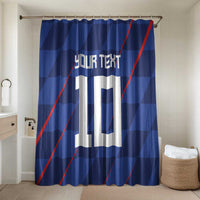 Custom Croatia National Football Bathroom Set The Checkered Blue Version - Wonder Print Shop