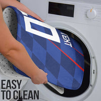 Custom Croatia National Football Bathroom Set The Checkered Blue Version - Wonder Print Shop
