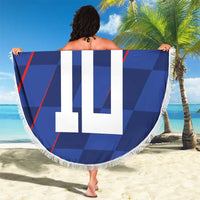 Custom Croatia National Football Beach Blanket The Checkered Blue Version - Wonder Print Shop
