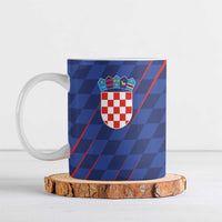 Custom Croatia National Football Ceramic Mug The Checkered Blue Version - Wonder Print Shop