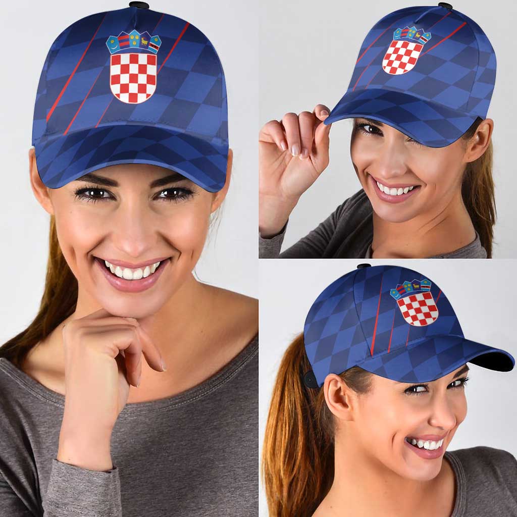 Croatia National Football Classic Cap The Checkered Blue Version - Wonder Print Shop