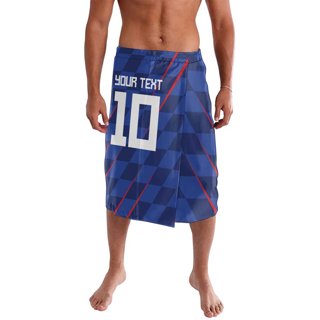 Custom Croatia National Football Lavalava The Checkered Blue Version - Wonder Print Shop