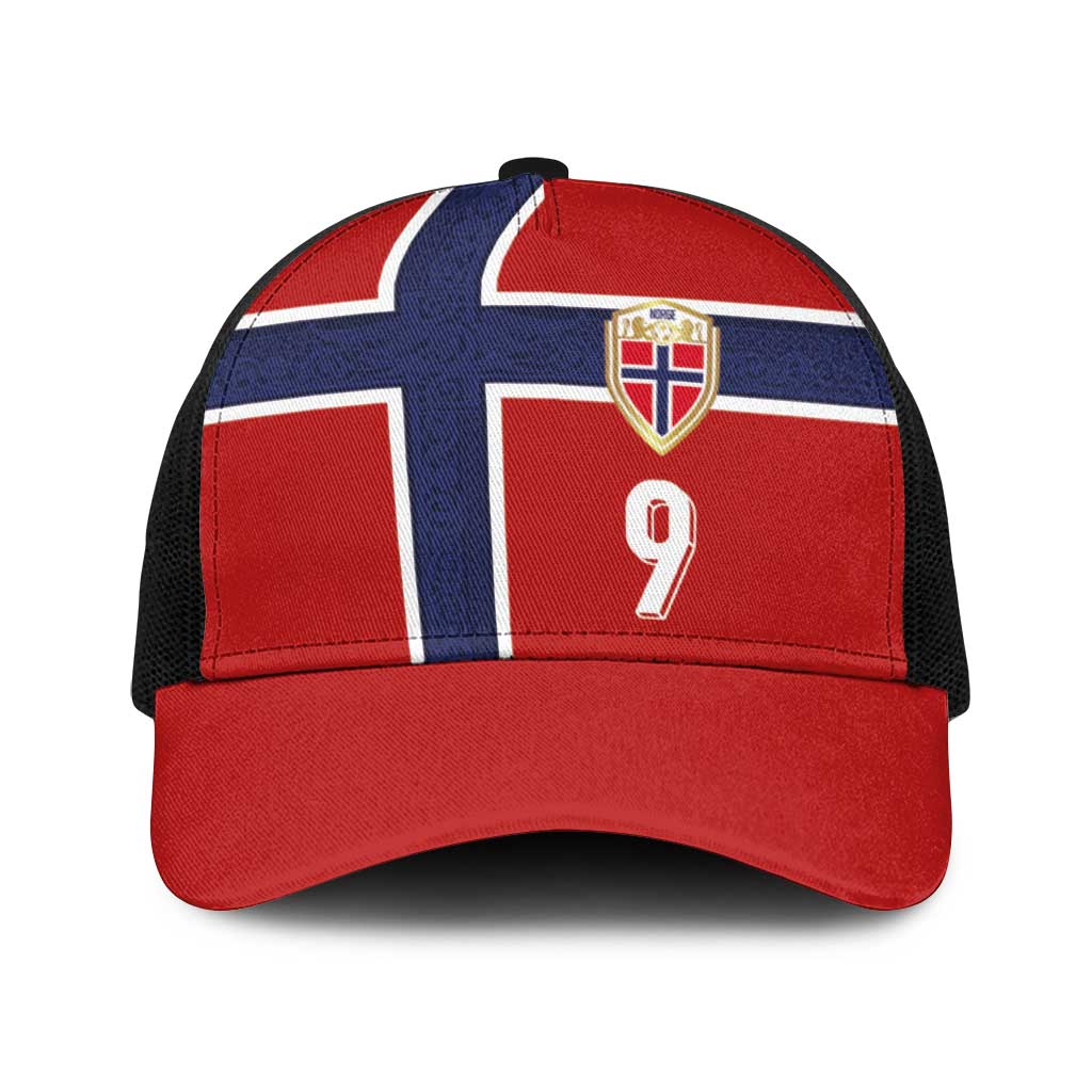 Custom Norway Football Baseball Net Cap Cross Nordic Knot Pattern National Flag Style