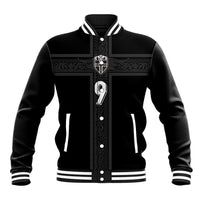 Custom Norway Football Baseball Jacket Cross Nordic Knot Pattern
