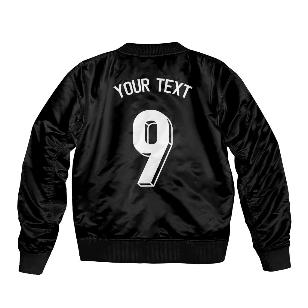Custom Norway Football Bomber Jacket Cross Nordic Knot Pattern