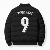 Custom Norway Football Bomber Puffer Jacket Cross Nordic Knot Pattern