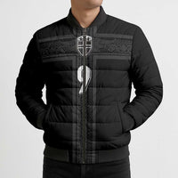 Custom Norway Football Bomber Puffer Jacket Cross Nordic Knot Pattern