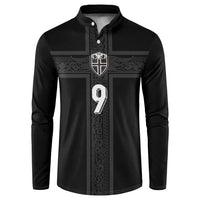 Custom Norway Football Button Sweatshirt Cross Nordic Knot Pattern