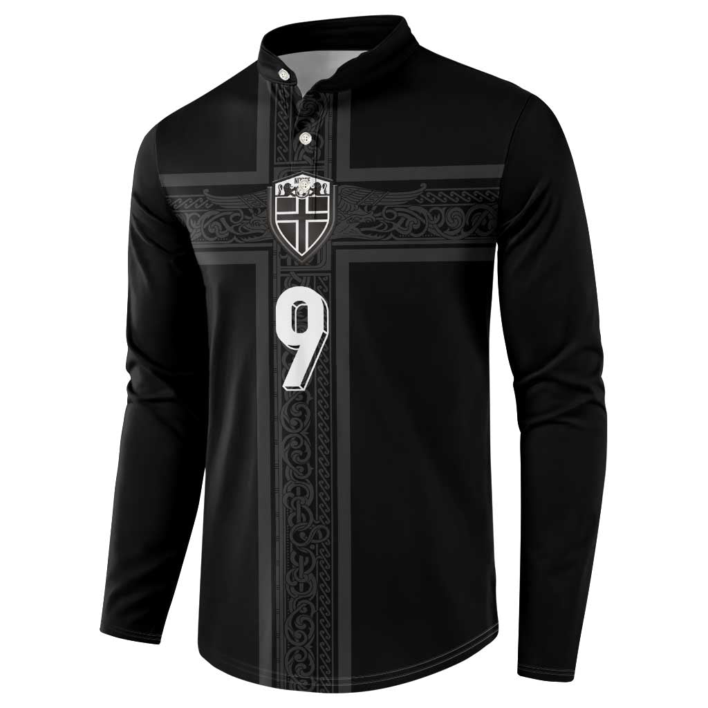 Custom Norway Football Button Sweatshirt Cross Nordic Knot Pattern