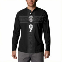 Custom Norway Football Button Sweatshirt Cross Nordic Knot Pattern