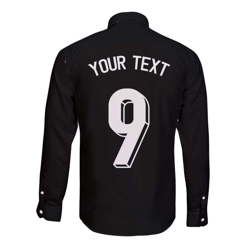 Custom Norway Football Long Sleeve Button Shirt Cross Nordic Knot Pattern