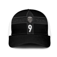 Custom Norway Football Mesh Trucker Cap Cross Nordic Knot Pattern