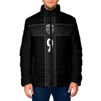 Custom Norway Football Padded Jacket Cross Nordic Knot Pattern