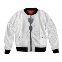 Custom Norway Football Bomber Jacket Nordic Knot Pattern
