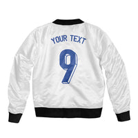 Custom Norway Football Bomber Jacket Nordic Knot Pattern