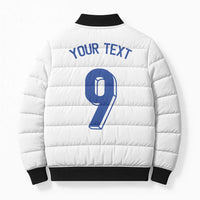 Custom Norway Football Bomber Puffer Jacket Nordic Knot Pattern