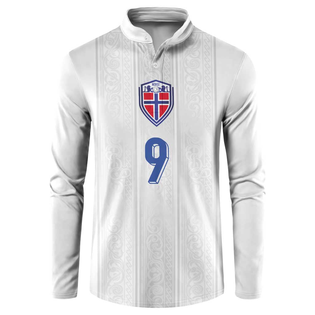 Custom Norway Football Button Sweatshirt Nordic Knot Pattern