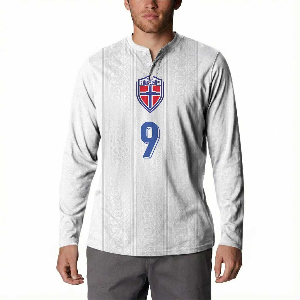 Custom Norway Football Button Sweatshirt Nordic Knot Pattern