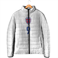 Custom Norway Football Padded Jacket Nordic Knot Pattern