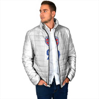 Custom Norway Football Padded Jacket Nordic Knot Pattern