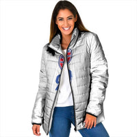 Custom Norway Football Padded Jacket Nordic Knot Pattern