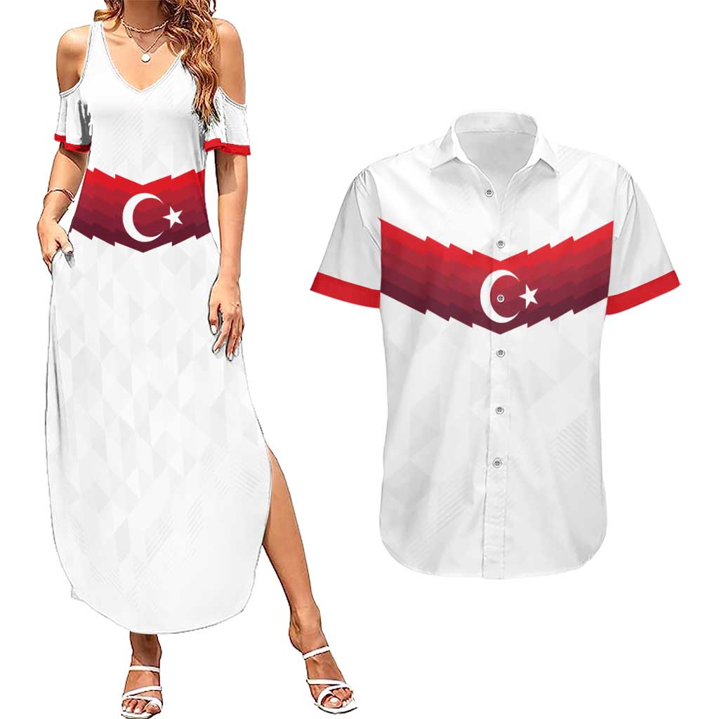 Turkey Football 2024 Go Champion Couples Matching Summer Maxi Dress and Hawaiian Shirt - Wonder Print Shop