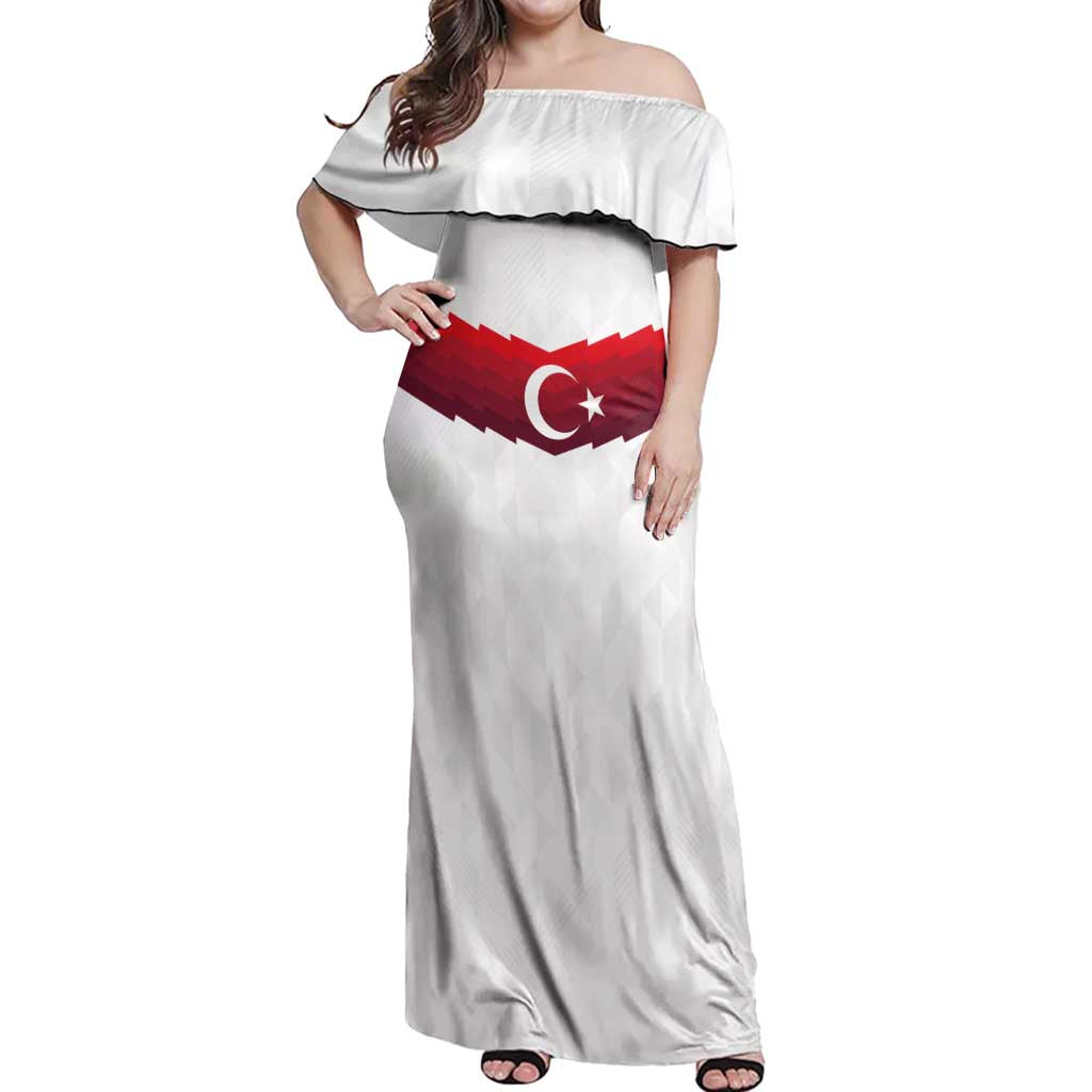 Turkey Football 2024 Go Champion Off Shoulder Maxi Dress - Wonder Print Shop