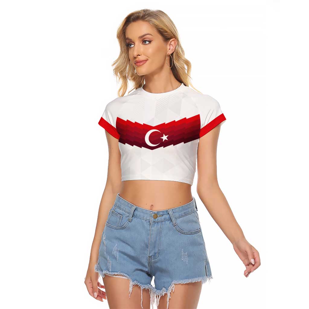 Turkey Football 2024 Go Champion Raglan Cropped T Shirt - Wonder Print Shop