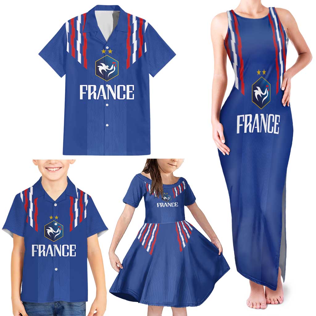 France Football 2024 Go Champion Family Matching Tank Maxi Dress and Hawaiian Shirt - Wonder Print Shop