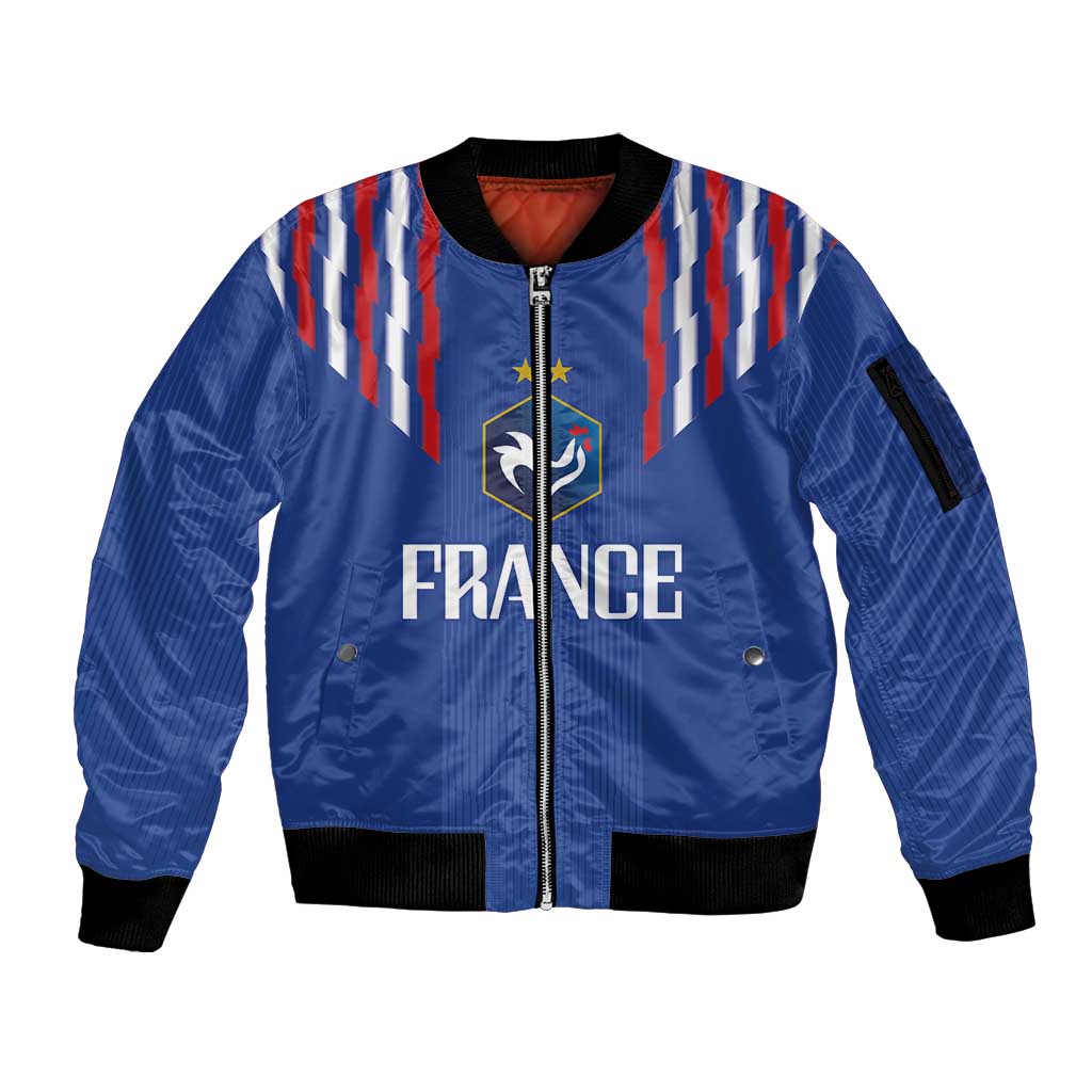 France Football 2024 Go Champion Sleeve Zip Bomber Jacket - Wonder Print Shop