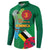 Dominica Independence Day Button Sweatshirt Imperial Amazon With National Flag and Map - Wonder Print Shop