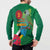 Dominica Independence Day Button Sweatshirt Imperial Amazon With National Flag and Map - Wonder Print Shop