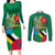 Dominica Independence Day Couples Matching Long Sleeve Bodycon Dress and Long Sleeve Button Shirt Imperial Amazon With National Flag and Map - Wonder Print Shop