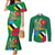 Dominica Independence Day Couples Matching Mermaid Dress and Long Sleeve Button Shirt Imperial Amazon With National Flag and Map