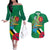 Dominica Independence Day Couples Matching Off The Shoulder Long Sleeve Dress and Hawaiian Shirt Imperial Amazon With National Flag and Map - Wonder Print Shop