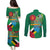 Dominica Independence Day Couples Matching Puletasi and Long Sleeve Button Shirt Imperial Amazon With National Flag and Map - Wonder Print Shop