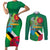 Dominica Independence Day Couples Matching Short Sleeve Bodycon Dress and Long Sleeve Button Shirt Imperial Amazon With National Flag and Map - Wonder Print Shop