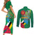 Dominica Independence Day Couples Matching Short Sleeve Bodycon Dress and Long Sleeve Button Shirt Imperial Amazon With National Flag and Map - Wonder Print Shop